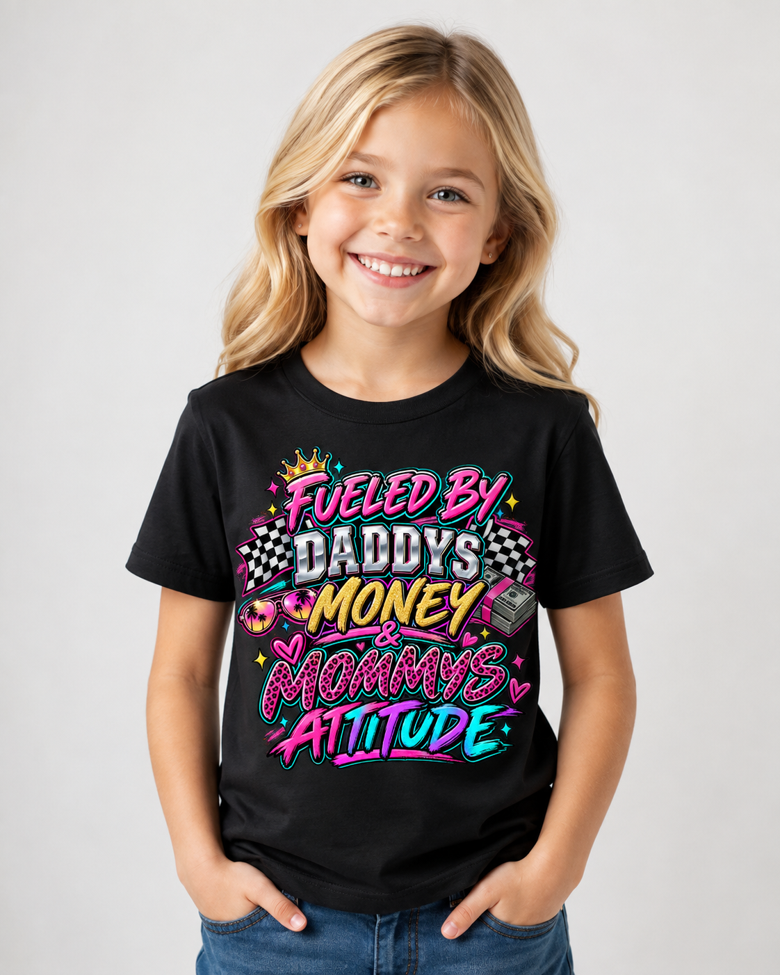 Girls Youth Daddys Money & Mommy's Attitude